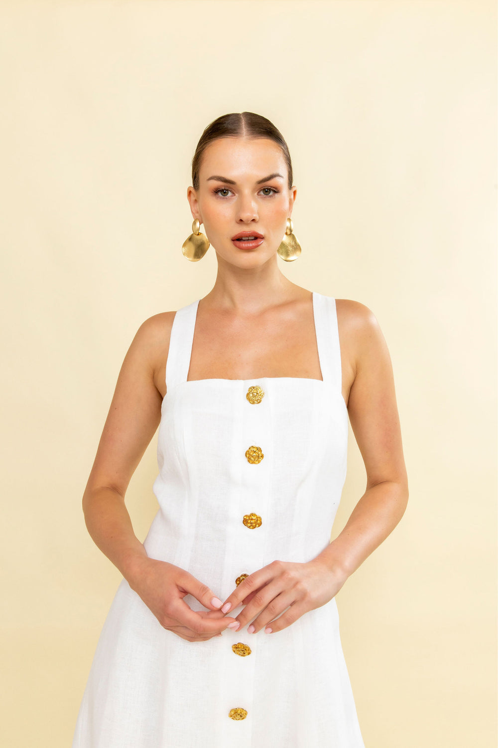 antibes blanc linen dress The Linen Antibes Dress